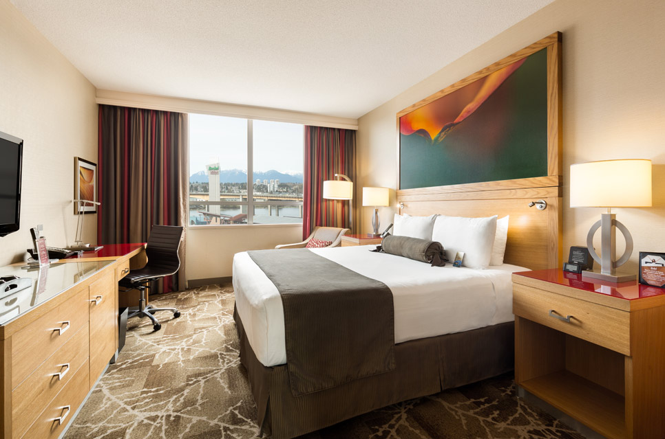 River Rock Casino Resort hotel and Fraser River setting