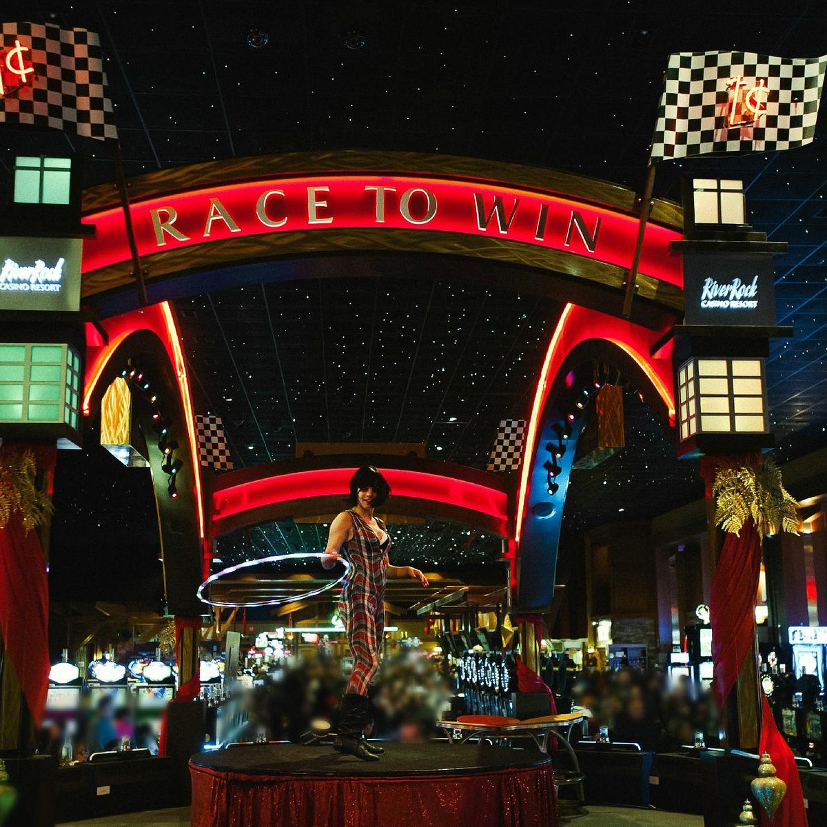 Racebook horse racing area at River Rock Casino Resort